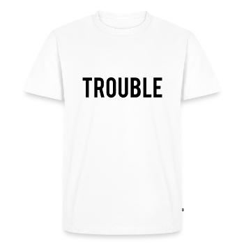 Double Trouble - T-shirt Premium bio Homme - blanc - Devant - Nico (187cm)