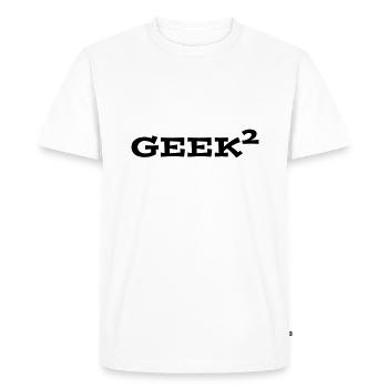 Geek - Men's Premium Organic T-Shirt - white - Front - Nico (187cm)