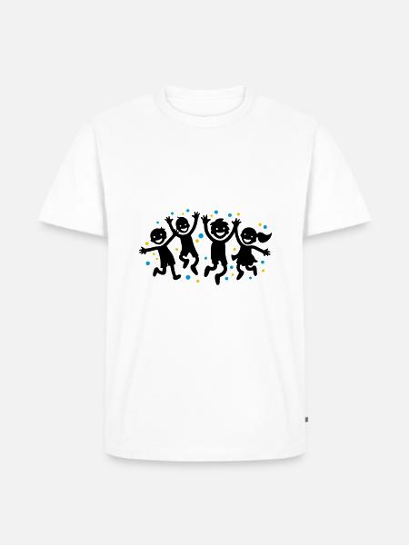 Kinder Freude Kindergarten - Männer Premium Bio T-Shirt - Weiß