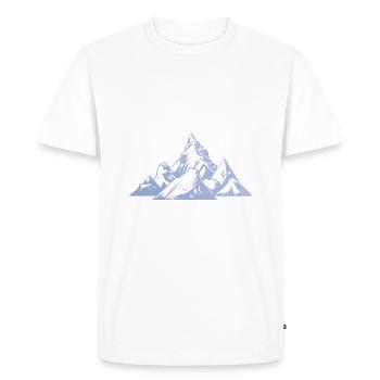 Sommets des montagnes - T-shirt Premium bio Homme - blanc - Devant - Nico (187cm)