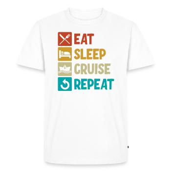 Croisière familiale - T-shirt Premium bio Homme - blanc - Devant - Nico (187cm)