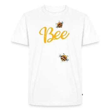 BEE HAPPY | Apiculteurs Apiculture Apiculture Abeilles Fan W - T-shirt Premium bio Homme - blanc - Devant - Nico (187cm)