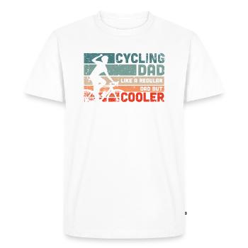 Cycling Dad | cooles Papa Radfahrer Fahrradfahrer - Männer Premium Bio T-Shirt - Weiß - Vorne - Nico (187cm)