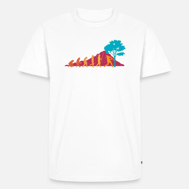 Evolution Holzfäller Baumfäller Kettensäge Förster - Männer Premium Bio T-Shirt - undefined