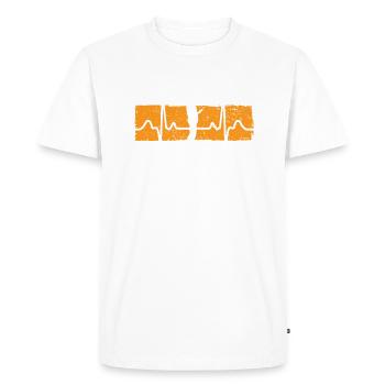 Modèle pilote battement de coeur ECG RC avion Aviateur Gesc - T-shirt Premium bio Homme - blanc - Devant - Nico (187cm)