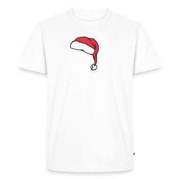 Bonnet de Noel Noël - T-shirt Premium bio Homme - blanc - Devant - Nico (187cm)