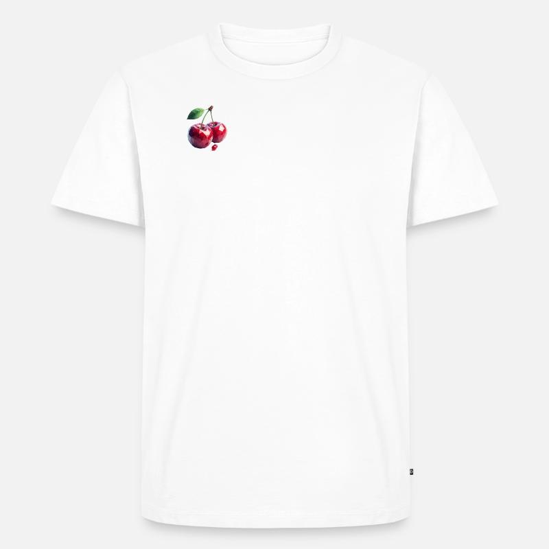 Kirschen Polygon - Männer Premium Bio T-Shirt - undefined