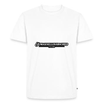Enterrement de vie de garçon Equipe Enterrement de vie - T-shirt Premium bio Homme - blanc - Devant - Nico (187cm)
