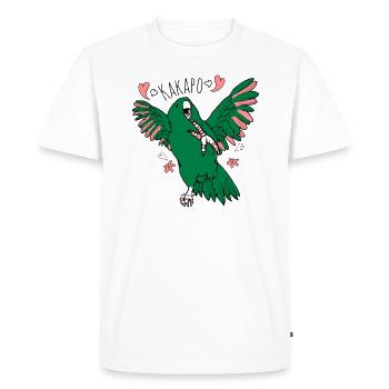 Kakapo - perroquet épais - T-shirt Premium bio Homme - blanc - Devant - Nico (187cm)