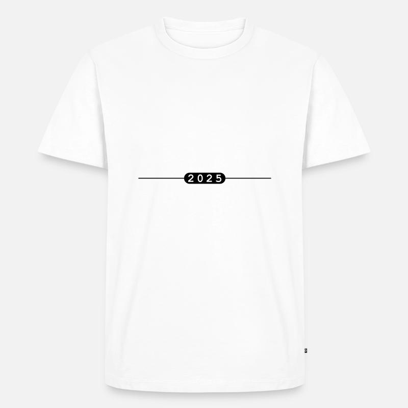 2025 Linie - Männer Premium Bio T-Shirt - Weiß