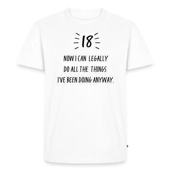 18 - T-shirt Premium bio Homme - blanc - Devant - Nico (187cm)