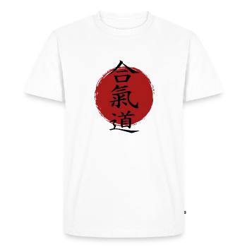 Aikido - The Way of Harmony - Men's Premium Organic T-Shirt - white - Front - Nico (187cm)