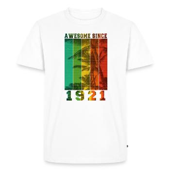 Génial depuis 1921 - T-shirt Premium bio Homme - blanc - Devant - Nico (187cm)