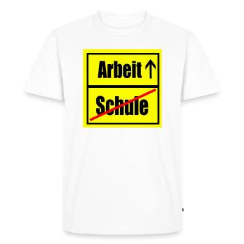 Work Schulende Schulabschluss Education Job - Men's Premium Organic T-Shirt - white - Front - Nico (187cm)