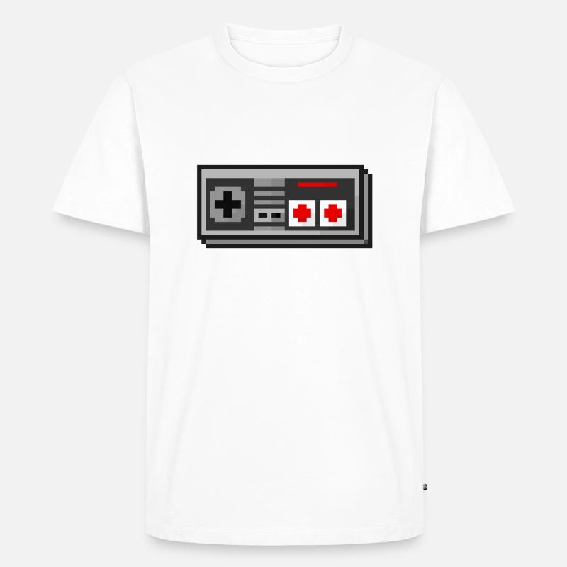 3D Nes controller - Men's Premium Organic T-Shirt - white