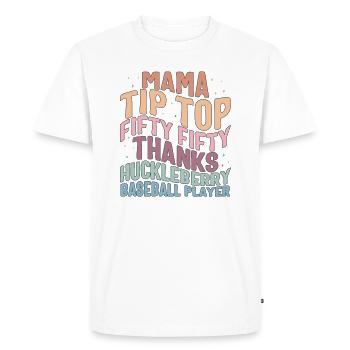 Chemise infirmière du Neuro, Mama Tip-Top Fifty-Fifty - T-shirt Premium bio Homme - blanc - Devant - Nico (187cm)