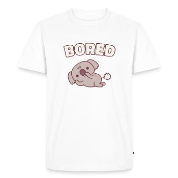 Cute Koala Bear Picking Nose Bored Funny - Men's Premium Organic T-Shirt - white - Front - Nico (187cm)