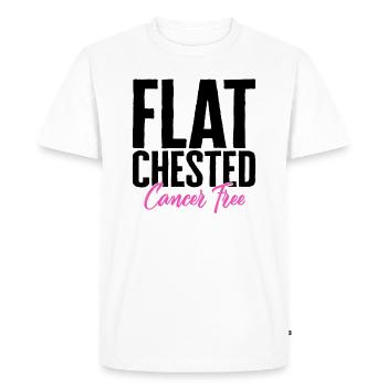 Chemise de sensibilisation au cancer du sein, poitrine plate - T-shirt Premium bio Homme - blanc - Devant - Nico (187cm)