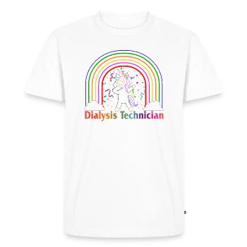Chemise de technicien en dialyse, technicien en dialyse - T-shirt Premium bio Homme - blanc - Devant - Nico (187cm)