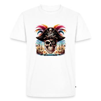 Pirate Fest Skull Shirt Gasparilla Celebration - T-shirt Premium bio Homme - blanc - Devant - Nico (187cm)