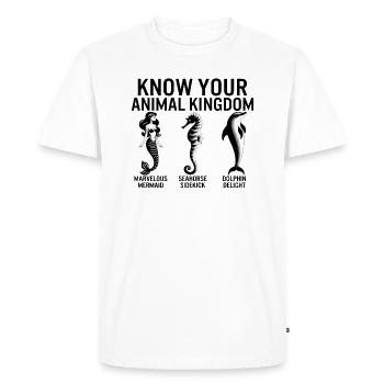 Chemise de l’océan, connaître votre sirène du règne animal - T-shirt Premium bio Homme - blanc - Devant - Nico (187cm)