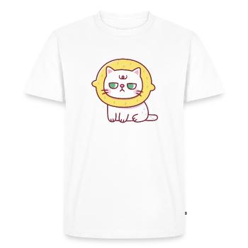 Drôle de chat avec chapeau de citron Sourpuss - T-shirt Premium bio Homme - blanc - Devant - Nico (187cm)