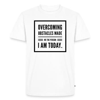 Overcoming Obstacles Motivation - Men's Premium Organic T-Shirt - white - Front - Nico (187cm)