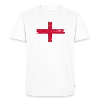 Inghilterra Bandiera England Flag Peace Vintage - Men's Premium Organic T-Shirt - white - Front - Nico (187cm)