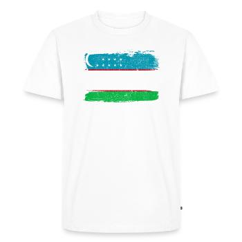 Western Sahara Bandiera Flag Peace Vintage - Men's Premium Organic T-Shirt - white - Front - Nico (187cm)