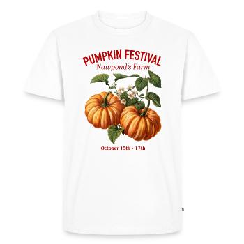 Vintage Citrouille Festival Ferme Récolte d’automne - T-shirt Premium bio Homme - blanc - Devant - Nico (187cm)