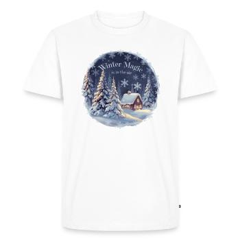 Winter Magic is in the Air – Winter Landscape - Men's Premium Organic T-Shirt - white - Front - Nico (187cm)