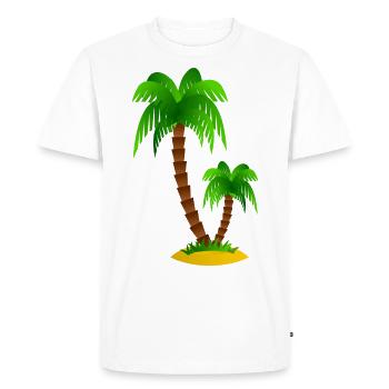 Palm Island - Men's Premium Organic T-Shirt - white - Front - Nico (187cm)