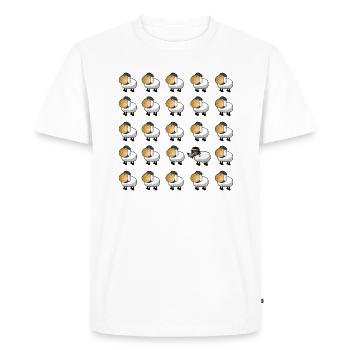 Wolf in sheep herd - Men's Premium Organic T-Shirt - white - Front - Nico (187cm)