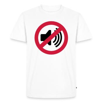 Music Ban - Men's Premium Organic T-Shirt - white - Front - Nico (187cm)