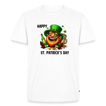 Bonne fête de la Saint-Patrick - T-shirt Premium bio Homme - blanc - Devant - Nico (187cm)