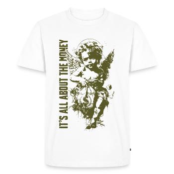 dollar interest money profit - Men's Premium Organic T-Shirt - white - Front - Nico (187cm)