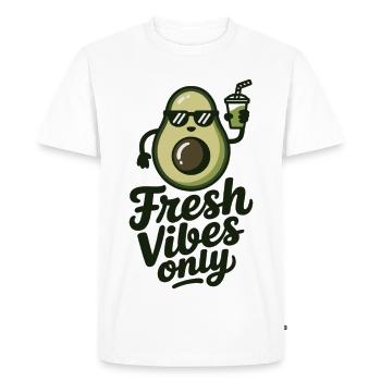 Avocado Summer Shirt Gift for Avocado Fans - Men's Premium Organic T-Shirt - white - Front - Nico (187cm)