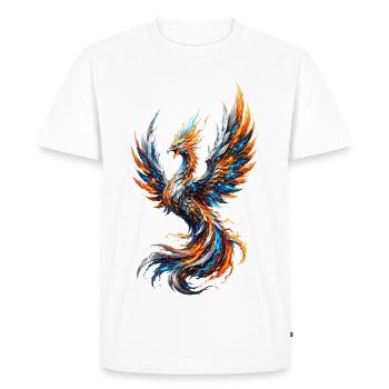 Blazing Electric Phoenix - Men's Premium Organic T-Shirt - white - Front - Nico (187cm)
