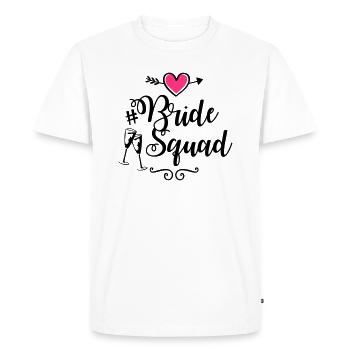 bride squad heart - Men's Premium Organic T-Shirt - white - Front - Nico (187cm)