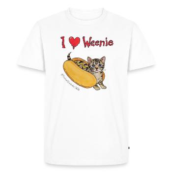 I <3 Weenie in Colour - Men's Premium Organic T-Shirt - white - Front - Nico (187cm)