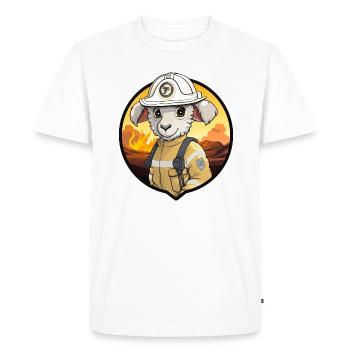 Sheep Fire Brigade - Men's Premium Organic T-Shirt - white - Front - Nico (187cm)