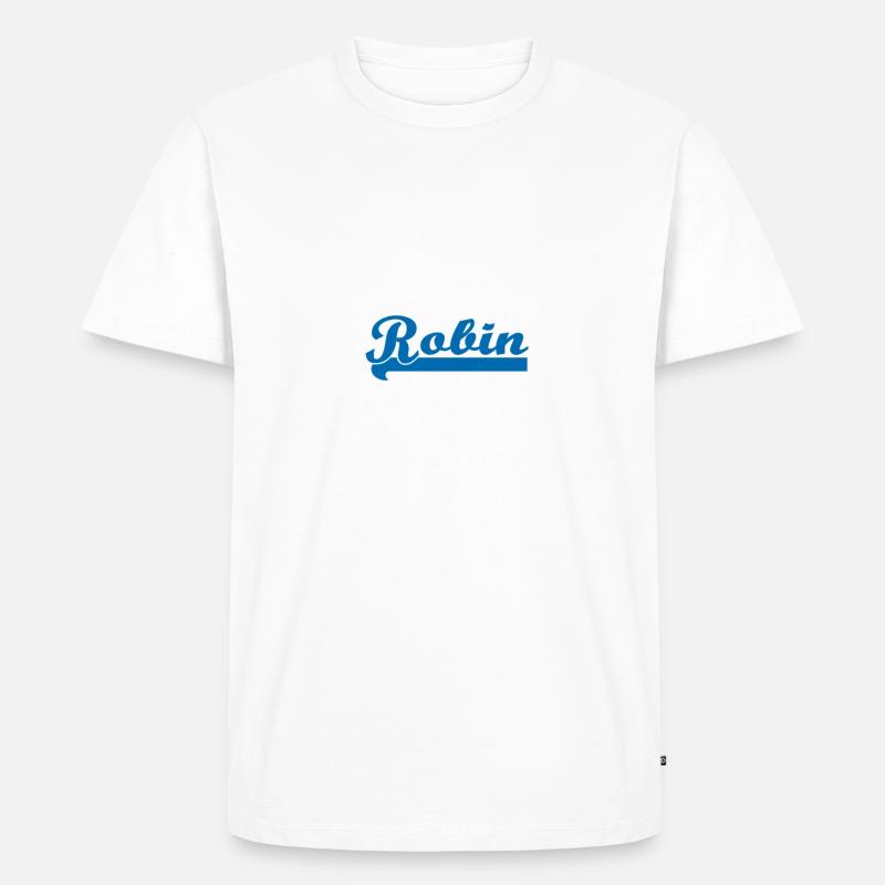 Robin - Männer Premium Bio T-Shirt - Weiß