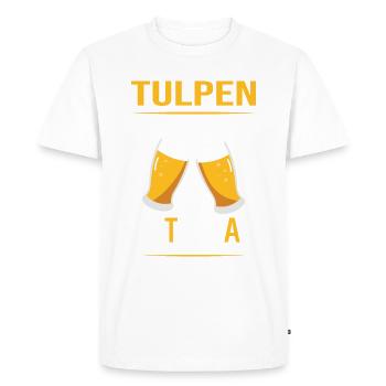 Tulpen zum Vatertag - Männer Premium Bio T-Shirt - Weiß - Vorne - Nico (187cm)