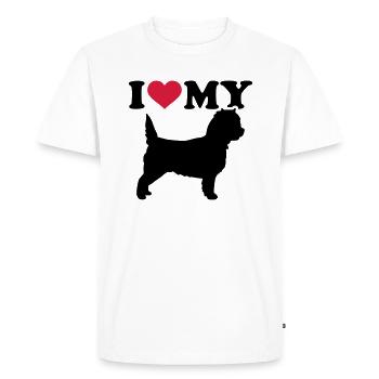 Cairn Terrier - Men's Premium Organic T-Shirt - white - Front - Nico (187cm)