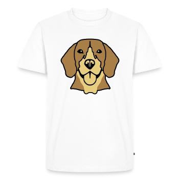 beagle - Men's Premium Organic T-Shirt - white - Front - Nico (187cm)