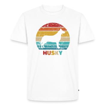 chien de traîneau - T-shirt Premium bio Homme - blanc - Devant - Nico (187cm)