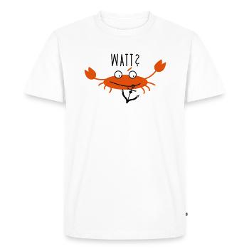 Crabe et ancre - T-shirt Premium bio Homme - blanc - Devant - Nico (187cm)