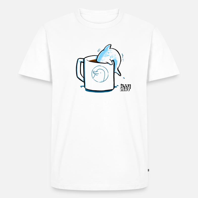Coffee Flipper - Männer Premium Bio T-Shirt - Weiß