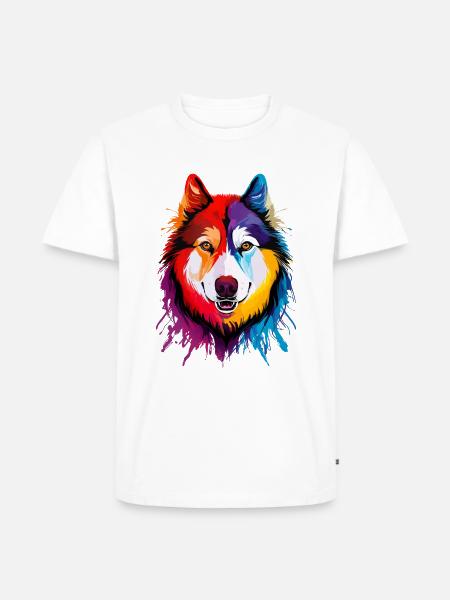 Alaskan Malamute - Männer Premium Bio T-Shirt - Weiß