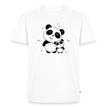 Je suis la petite soeur - Petite soeur panda - T-shirt Premium bio Homme - blanc - Devant - Nico (187cm)